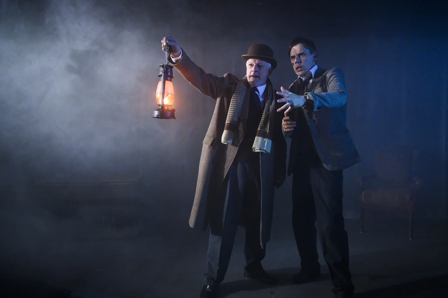Ben Porter and David Acton in The Woman in Black, running at Geva Theatre through February 8th, 2026